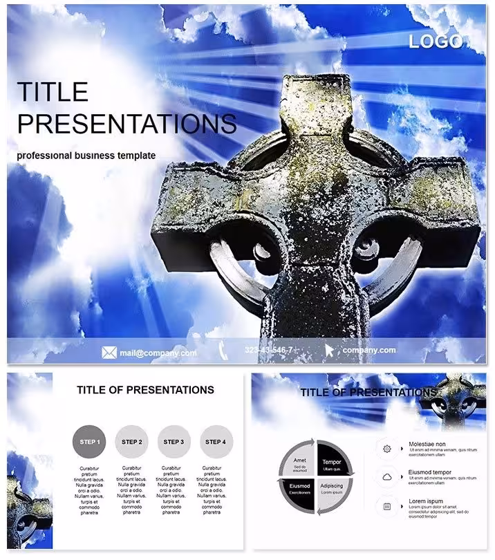 Celtic Cross Keynote Template: Timeless Elegance in Every Slide
