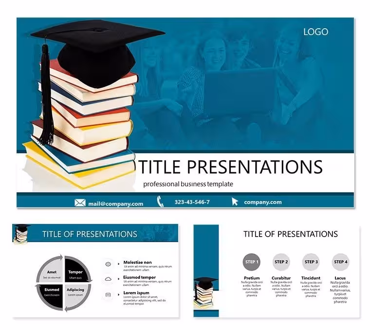 College Books PowerPoint Template - Fully Editable | Instant Download | ImagineLayout