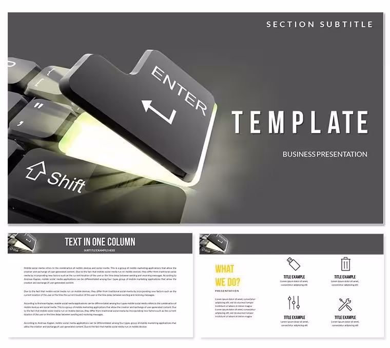 Keyboard Enter Keynote templates - Themes