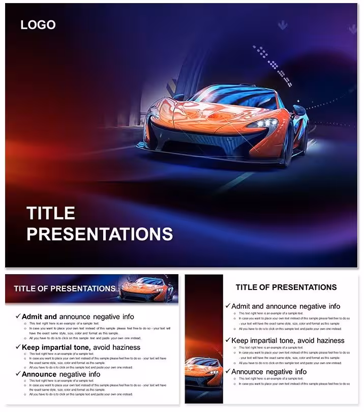 Test Drive Car PowerPoint Template: Accelerate Your Auto Narratives