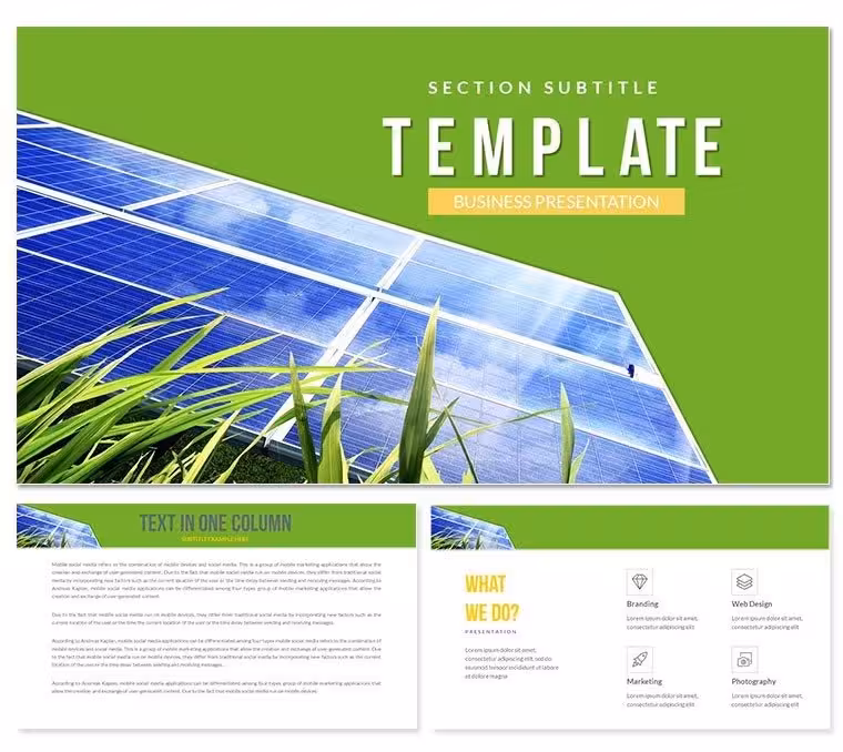 Installation Solar Panels Keynote Template
