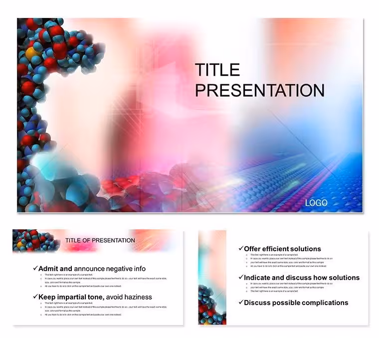 Molecule Structure PowerPoint Template for Chem Pros