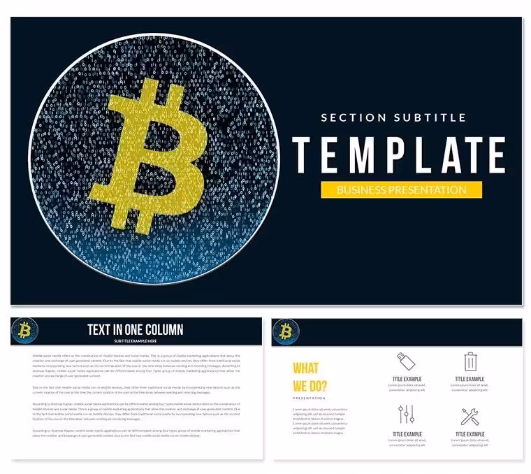 Bitcoin Course: Analysis, Forecast, Discussion Keynote templates