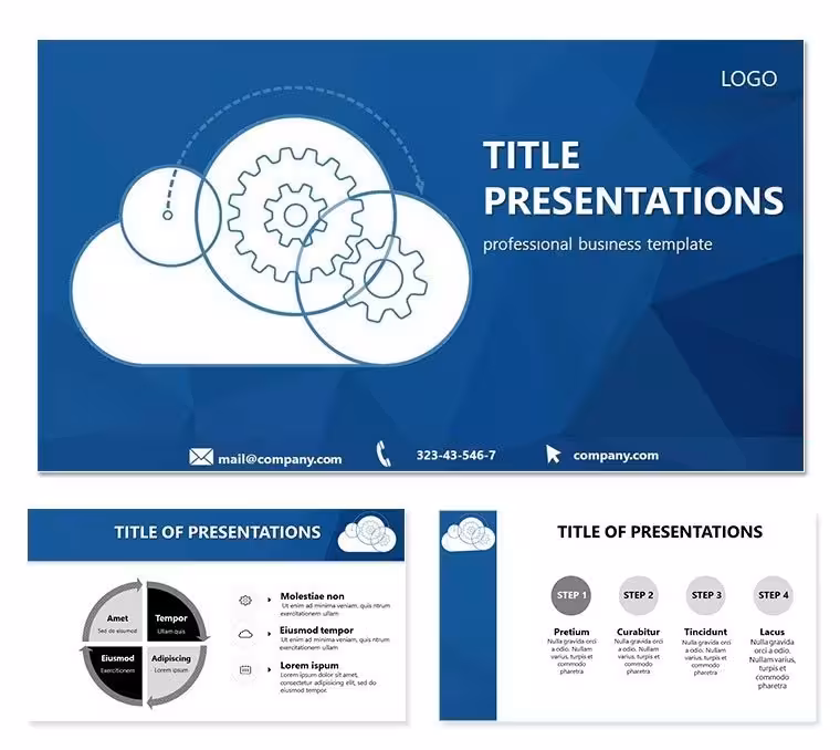 Cloud Networks PowerPoint Template: Transform Tech Talks into Clear Connections