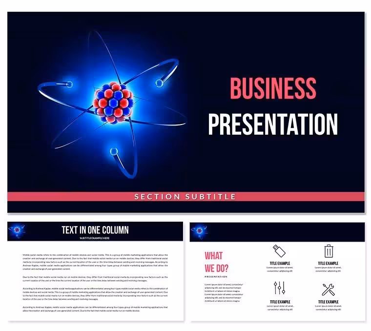 Atom Molecular Biology Keynote Templates