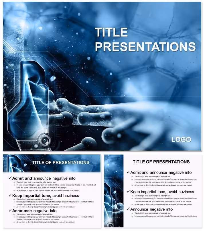 DNA Compound Abstract PowerPoint Template: Decoding Life`s Blueprint