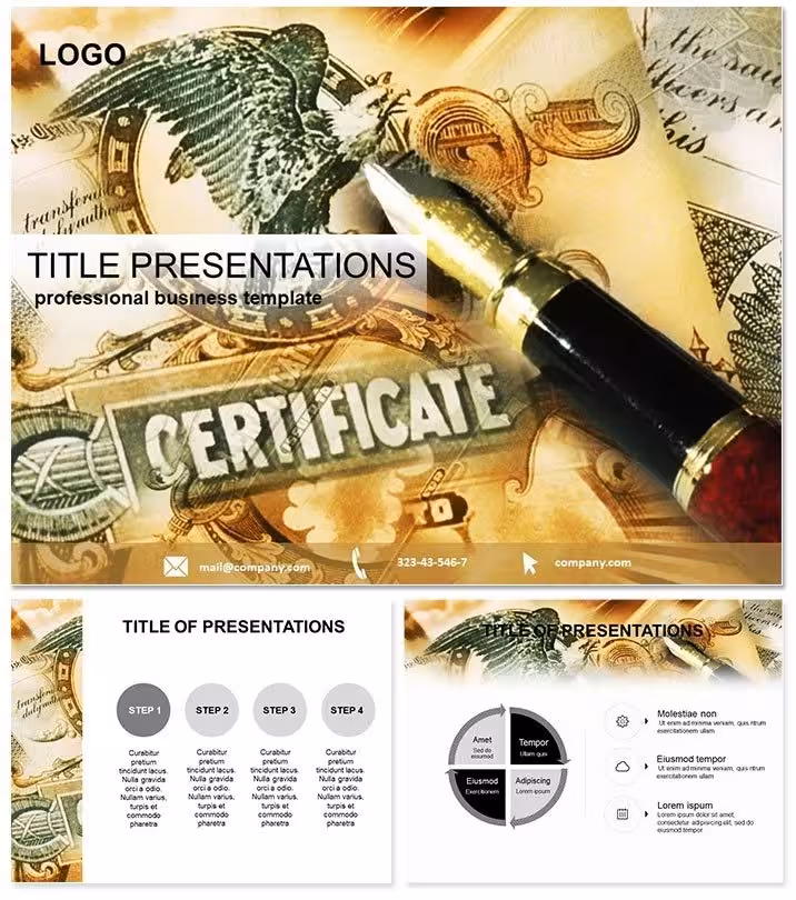 Elegant Certificate Keynote Template