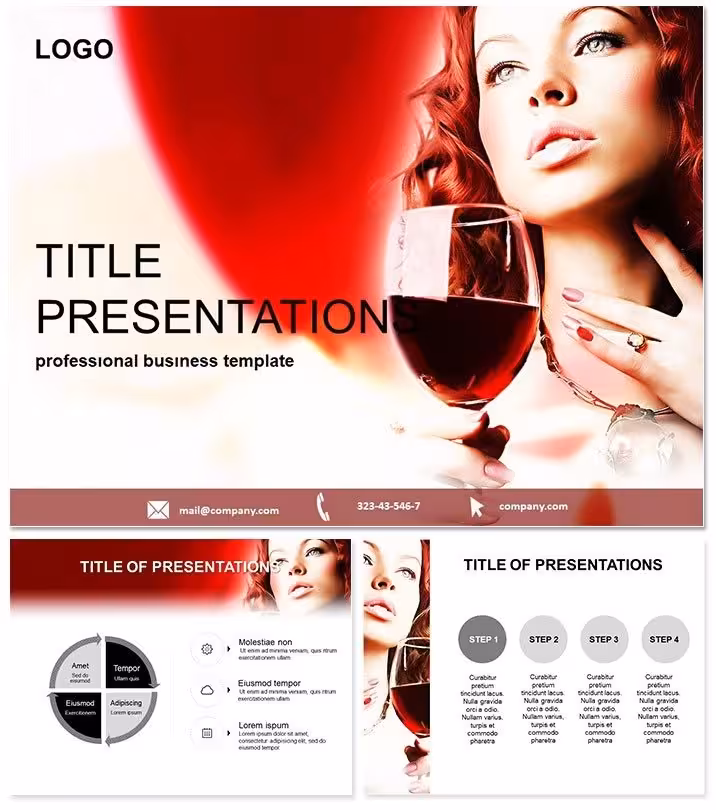 Elegant Drink Wine PowerPoint Template