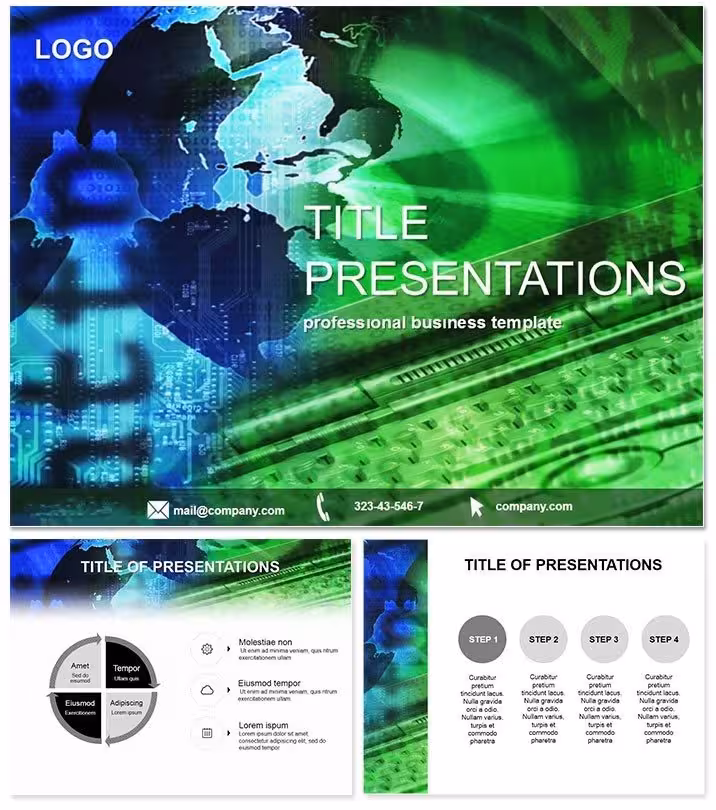 Internet Access PowerPoint Template - Editable Tech Diagrams for Network Presentations | Instant Download