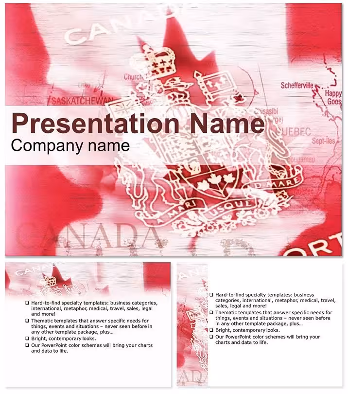 Canada Flag PowerPoint Template
