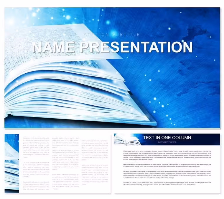 Books to Read Keynote Template: Weave Words into Visual Tales