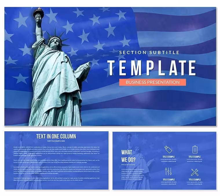 Background Symbols United States Template for Keynote Presentation