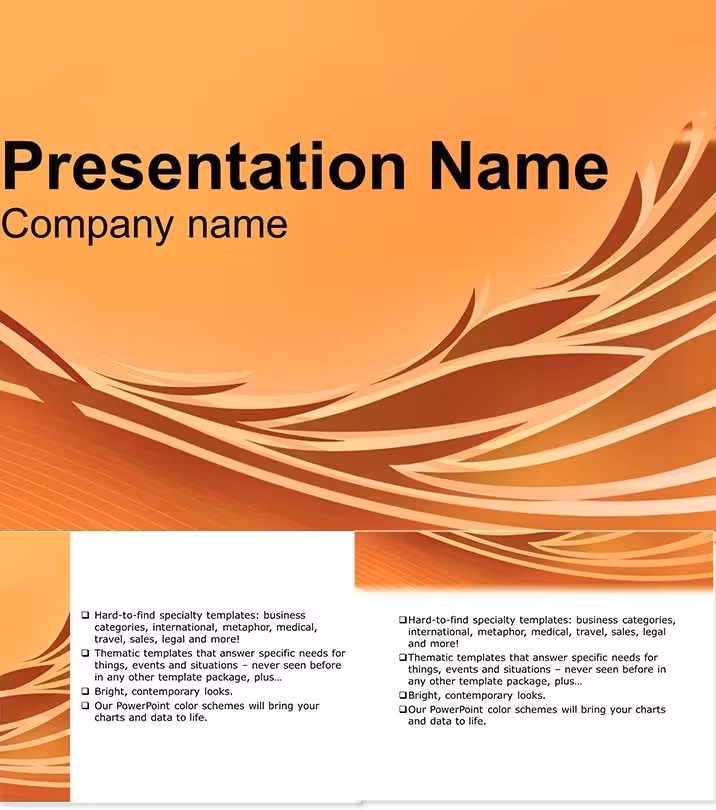 Ornate Orange Theme Keynote Template