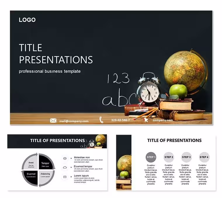 Time Lessons PowerPoint Template: Weaving Chronology into Classroom Magic