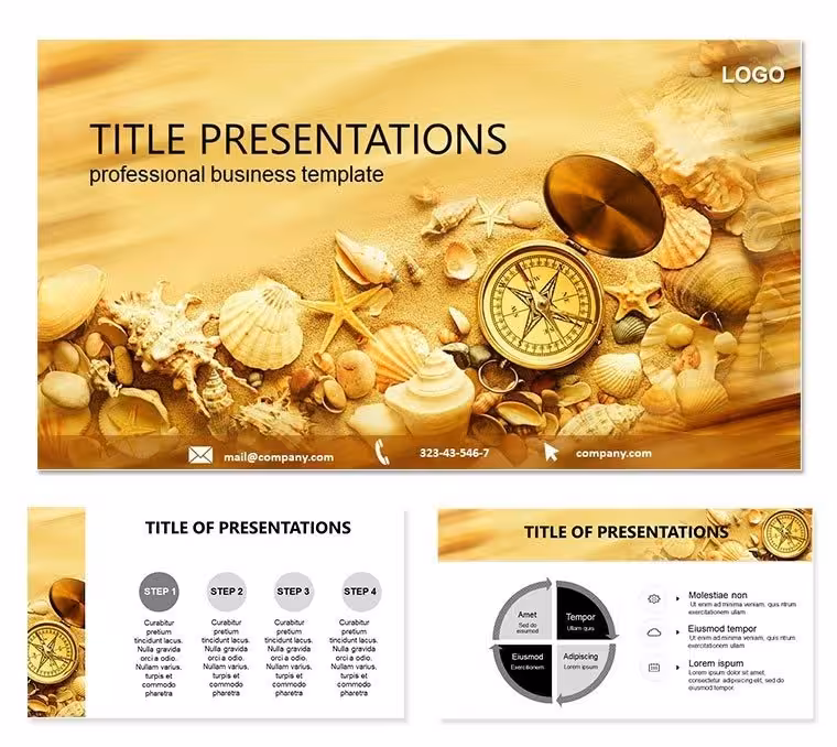 Tourist Destination Compass Keynote Template: Charting Paths to Wanderlust