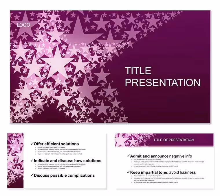 Stars on Purple Keynote Template: Illuminate Your Vision