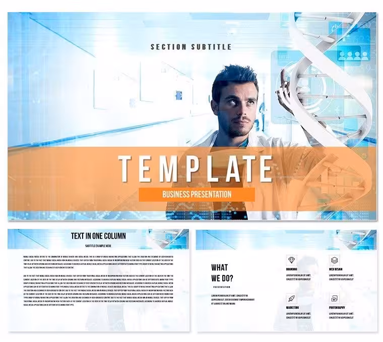 Genetics brain - human Genome Keynote template