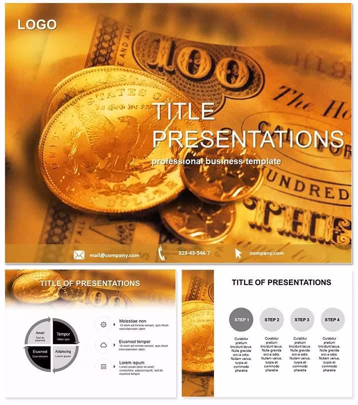 Money USA PowerPoint Template for Finance