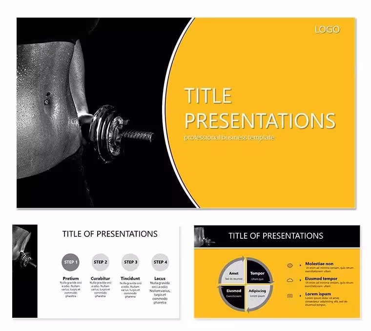Training With Dumbbells for Women Keynote template