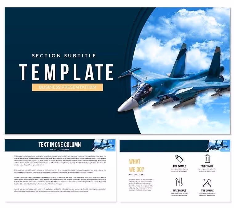 Combat Plane Keynote template Presentation