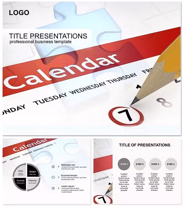 Customizable Calendar PPT Template