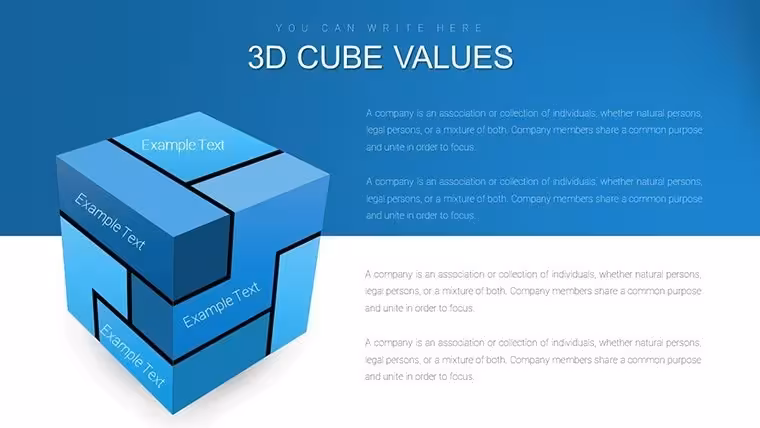 3D Cube Keynote Charts - Instant Download | ImagineLayout