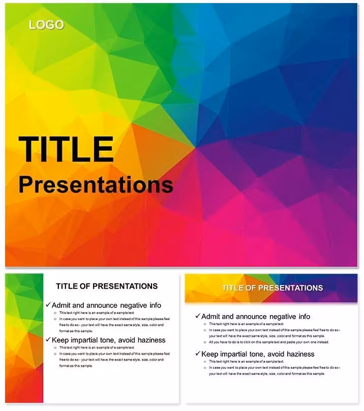 Abstract Color Effect Keynote Template: Ignite Ideas with Vivid Visuals