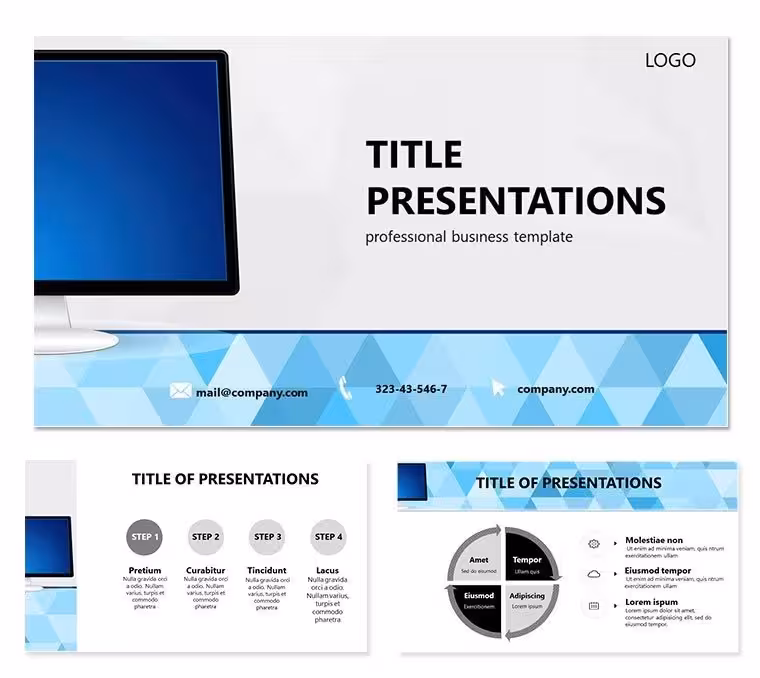 Monitors Online Store Keynote Template: Streamline Your Tech Sales Pitches