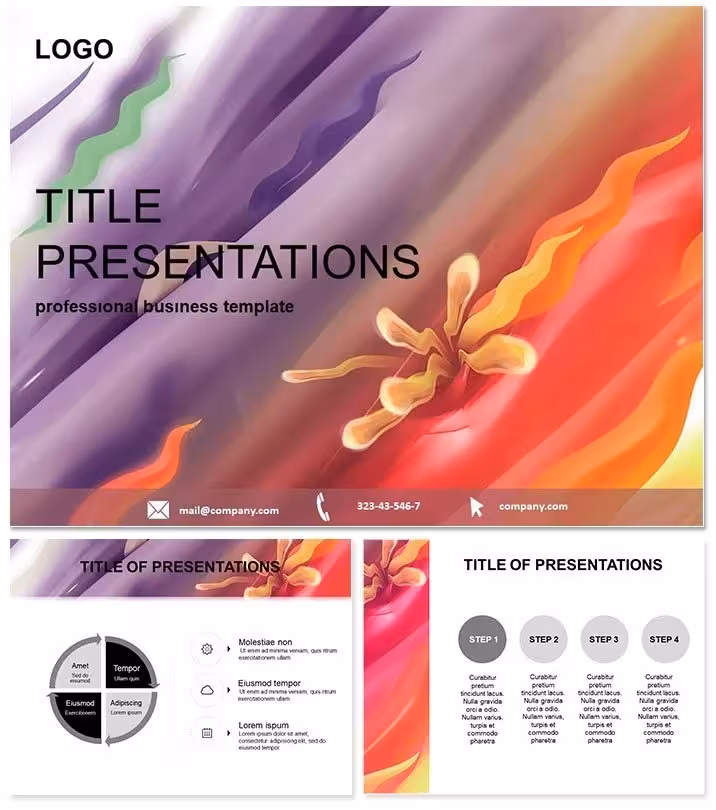 Dynamic Waves Abstract PowerPoint Slides
