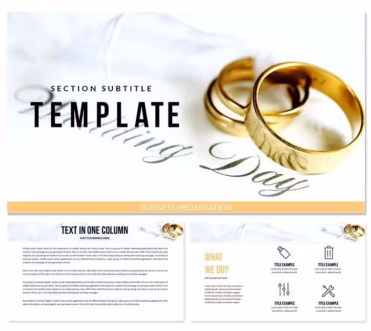 Wedding: Gold Engagement Rings Keynote Themes