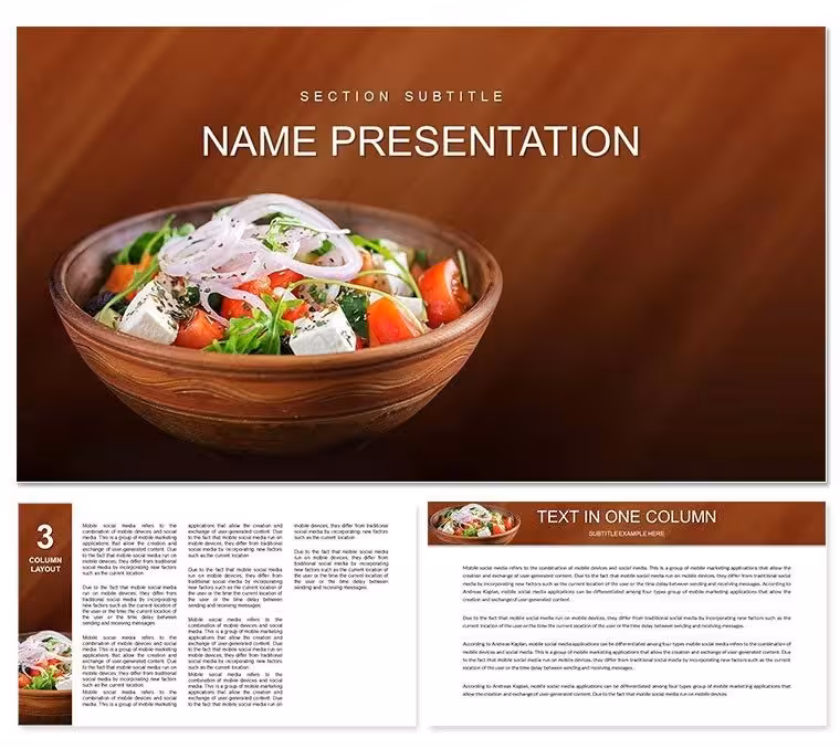 Side Dish Salad Recipes Keynote Template