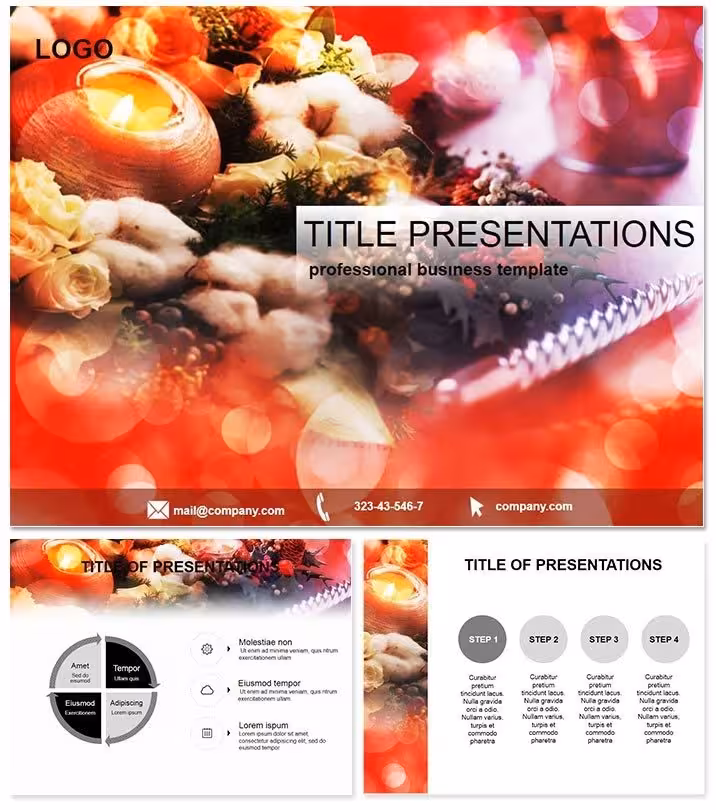 Christmas Decoration Ideas PowerPoint Template: Festive Visions Unleashed