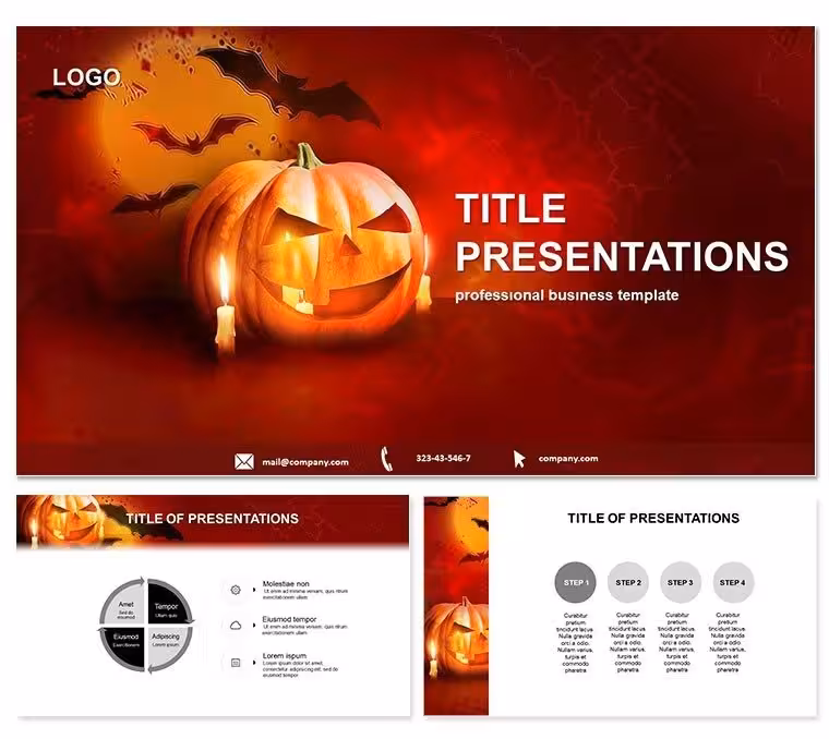 Eerie Watermelon Halloween PowerPoint Slides