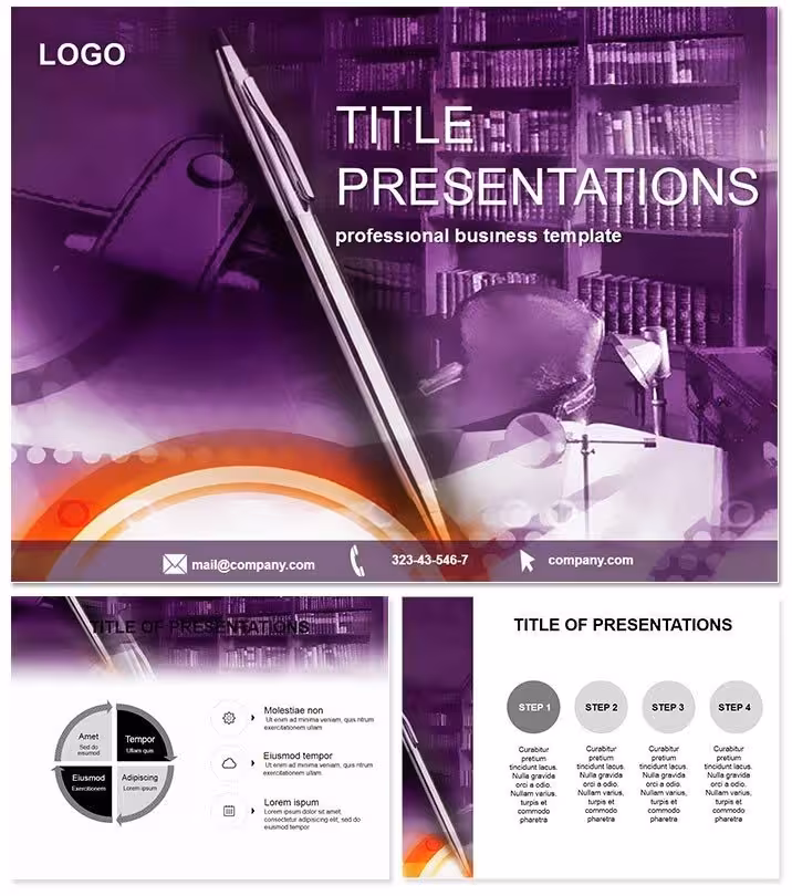 Pen Business Planning PowerPoint Template
