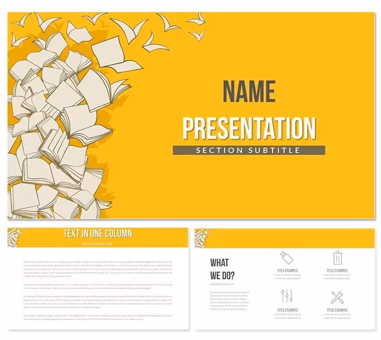 Books fly template | Keynote Themes