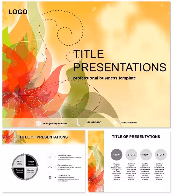Romantic Flower PowerPoint Templates for Passionate Pitches