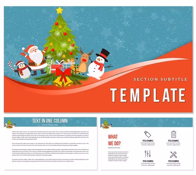 Christmas Characters Keynote templates