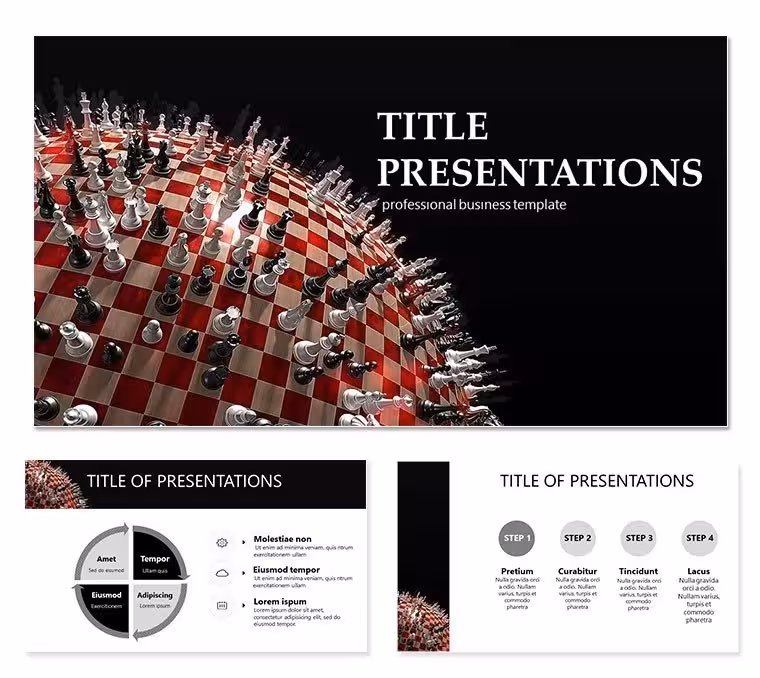 Chess - Tactic for Beginners PowerPoint Template Presentation
