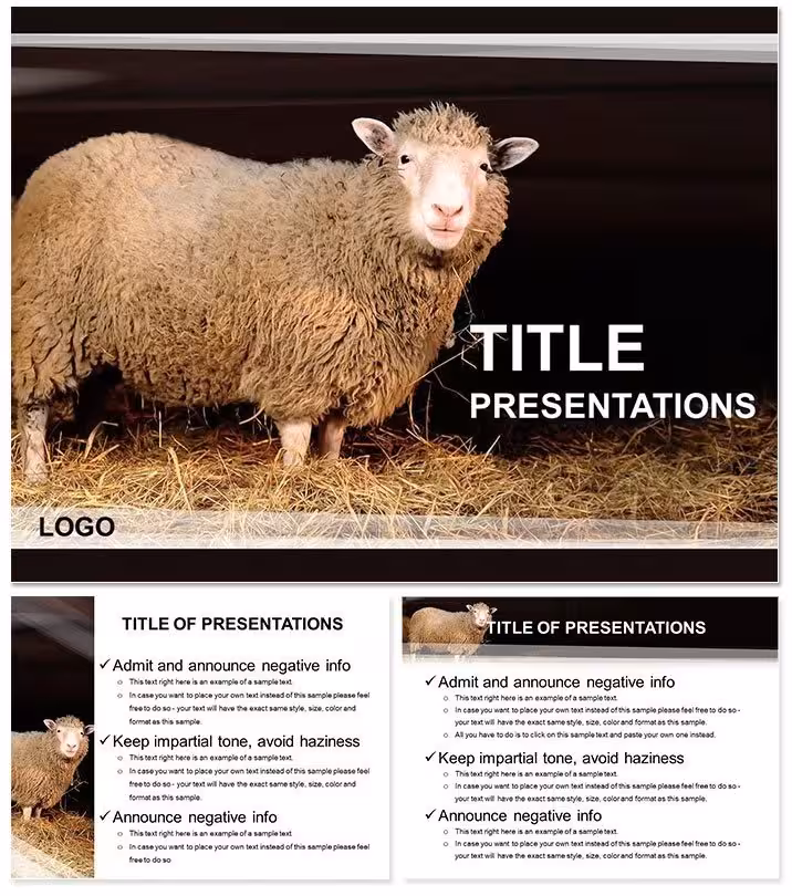 Sheep in Corral Keynote Template: Pen Your Livestock Legacy