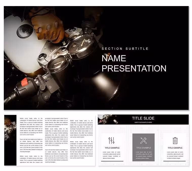 Motorcycle Keynote Templates and Themes