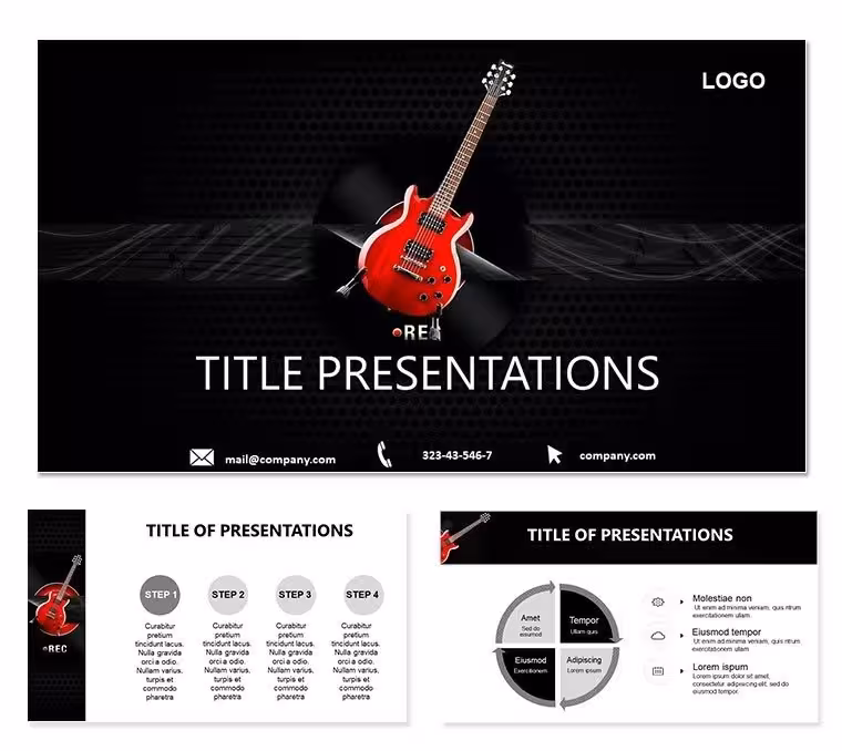 Recording Guitar Keynote Template Presentation