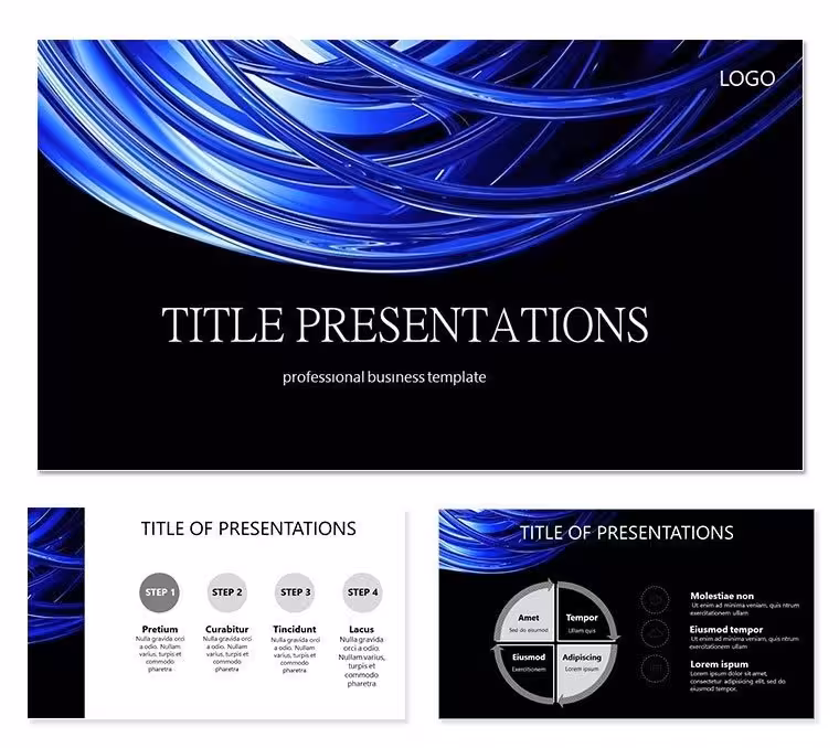 Download Curtain Abstract Keynote Template - Presentation