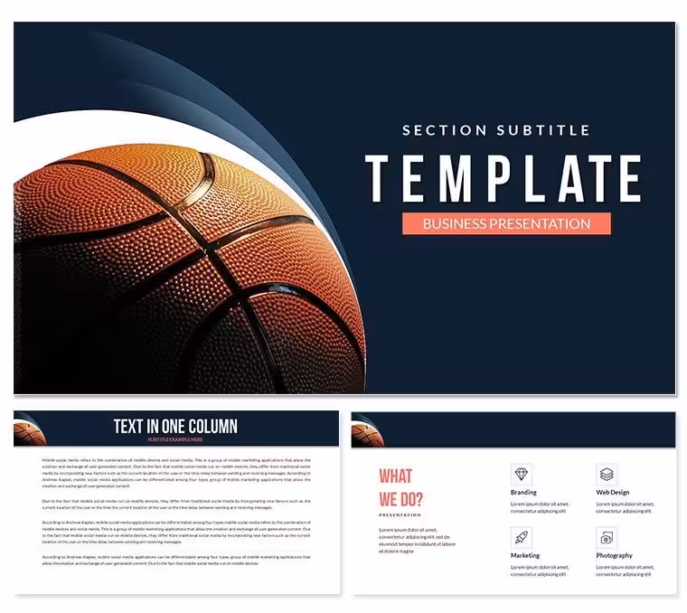 Basketball Sports Game Keynote Template: Presentation