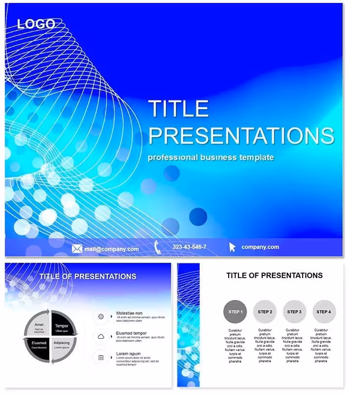 Free Azure Abstract PowerPoint Template