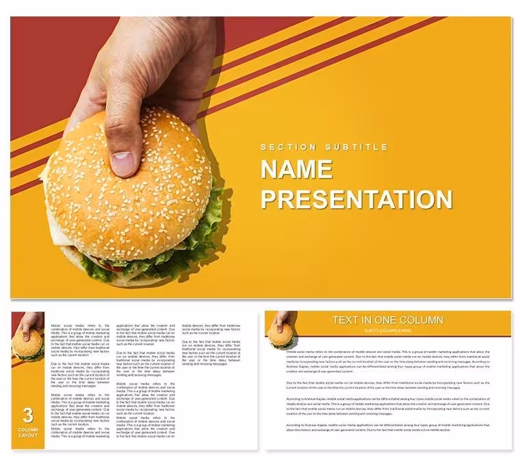 Cheeseburger Recipe Keynote Template