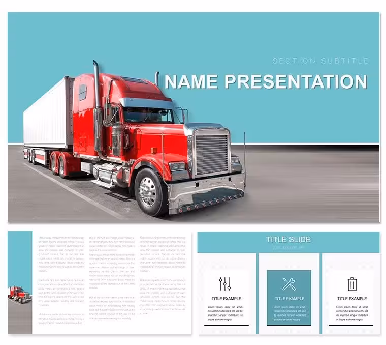 Freight Road Transport Keynote: Logistics Slides