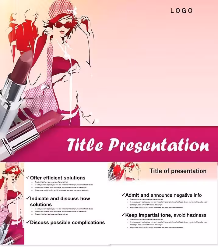 Glamorous Lipstick Keynote Template
