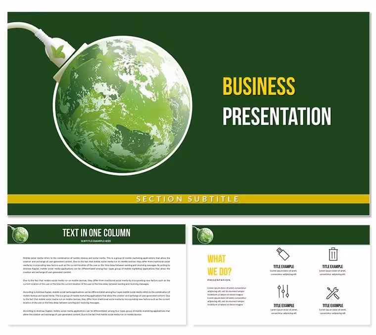 Green Planet Eco Business Keynote Template - Fully Editable | Instant Download | ImagineLayout