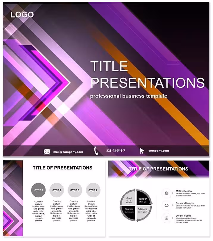Arrow Lines: Precise Keynote Direction Themes