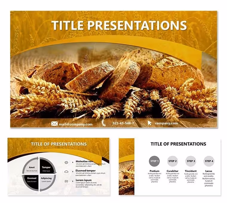 Bread and Wheat PowerPoint Template: Dough Up Your Agri Stories